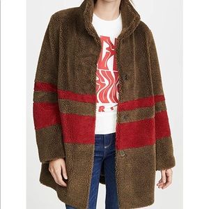 Striped Sherpa Coat